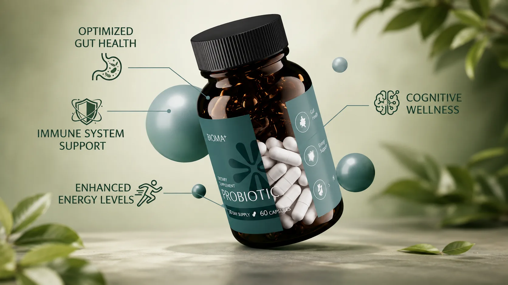 Bioma Probiotic digestive supplement Features